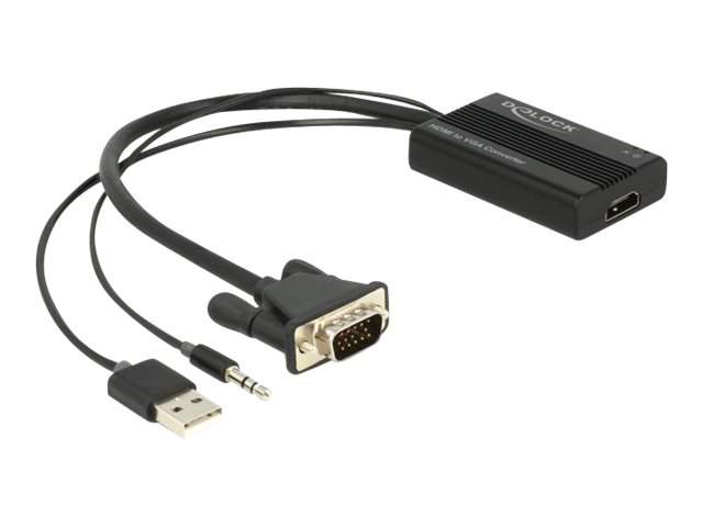 Delock HDMI zu VGA Adapter mit Audio 25 cm