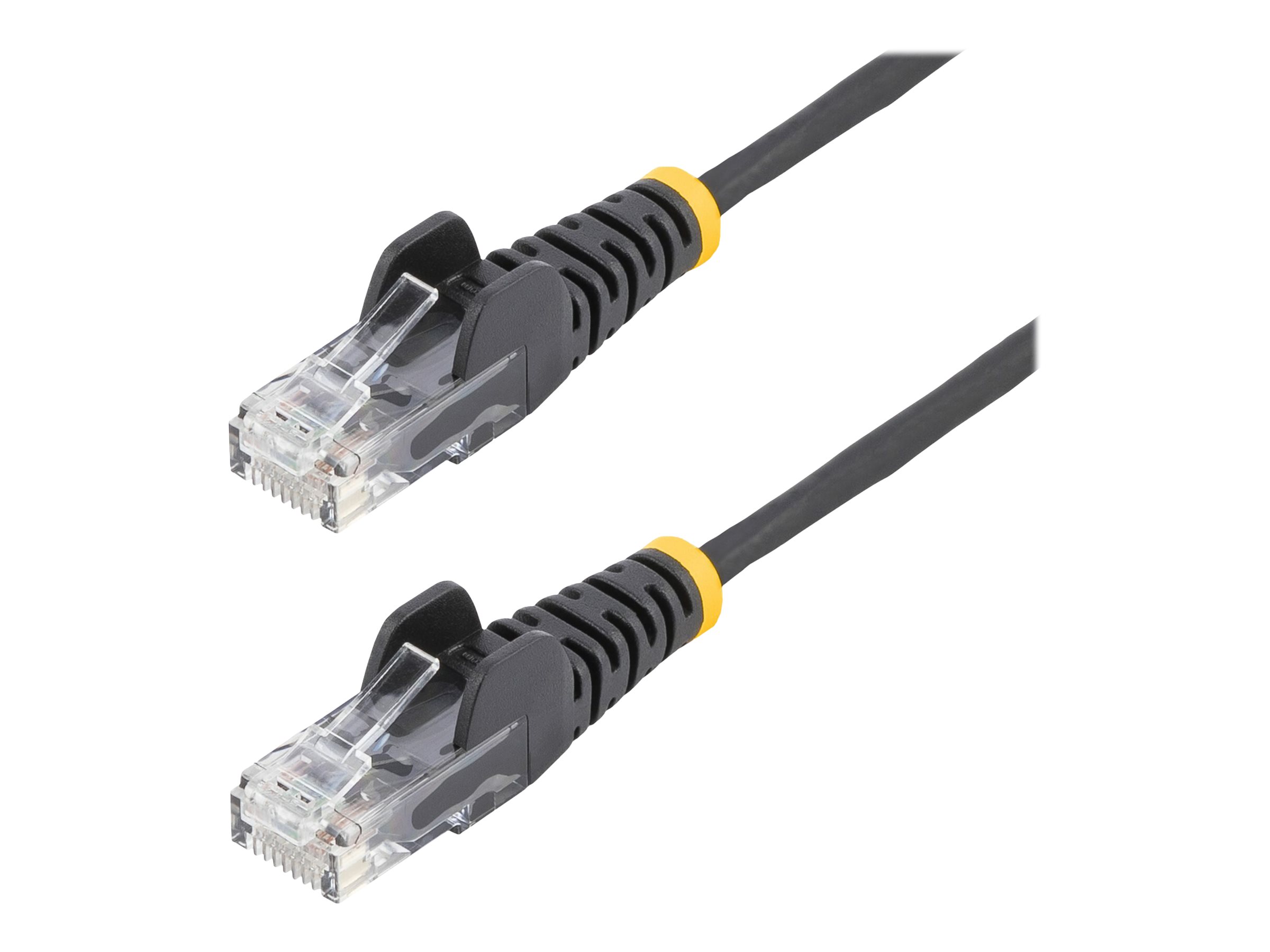 StarTech.com 2m Slim LSZH CAT6 Ethernet Cable, 10 Gigabit Snagless RJ45 100W PoE Patch Cord, CAT 6 10GbE UTP Network Cable w/Strain Relief, Black, ETL, Low Smoke Zero Halogen - Category 6 - 28AWG (N6PAT200CMBKS)