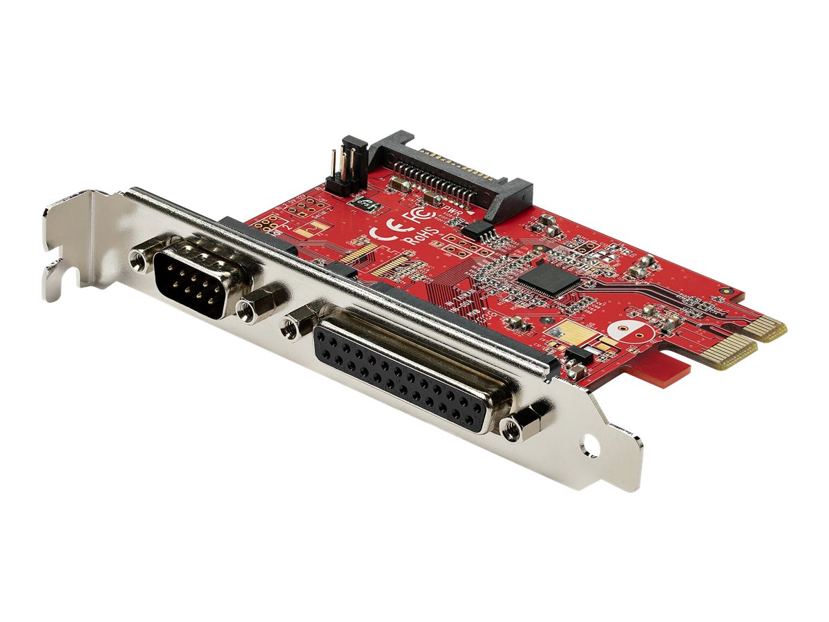 StarTech.com PCIe-Karte mit serieller und paralleler Schnittstelle - PCI-Express-Kombi-Adapterkarte mit 1x DB25-Parallelschnittstelle & 1x serieller RS232-Schnittstelle (PEX1S1P950) - Adapter Parallel/Seriell - PCIe 2.0 Low-Profile - IEEE 1284 x 1 + ...