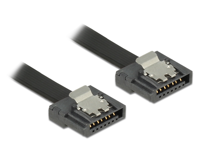 Delock 1m SATA III, 1 m, SATA III, SATA 7-pin, SATA 7-pin, Männlich/Männlich, Schwarz