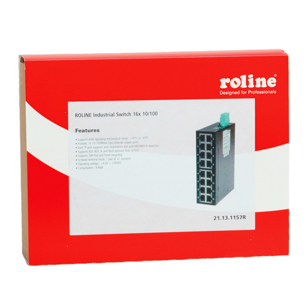 ROLINE Industrial Fast Ethernet Switch - Switch, Ansicht 2