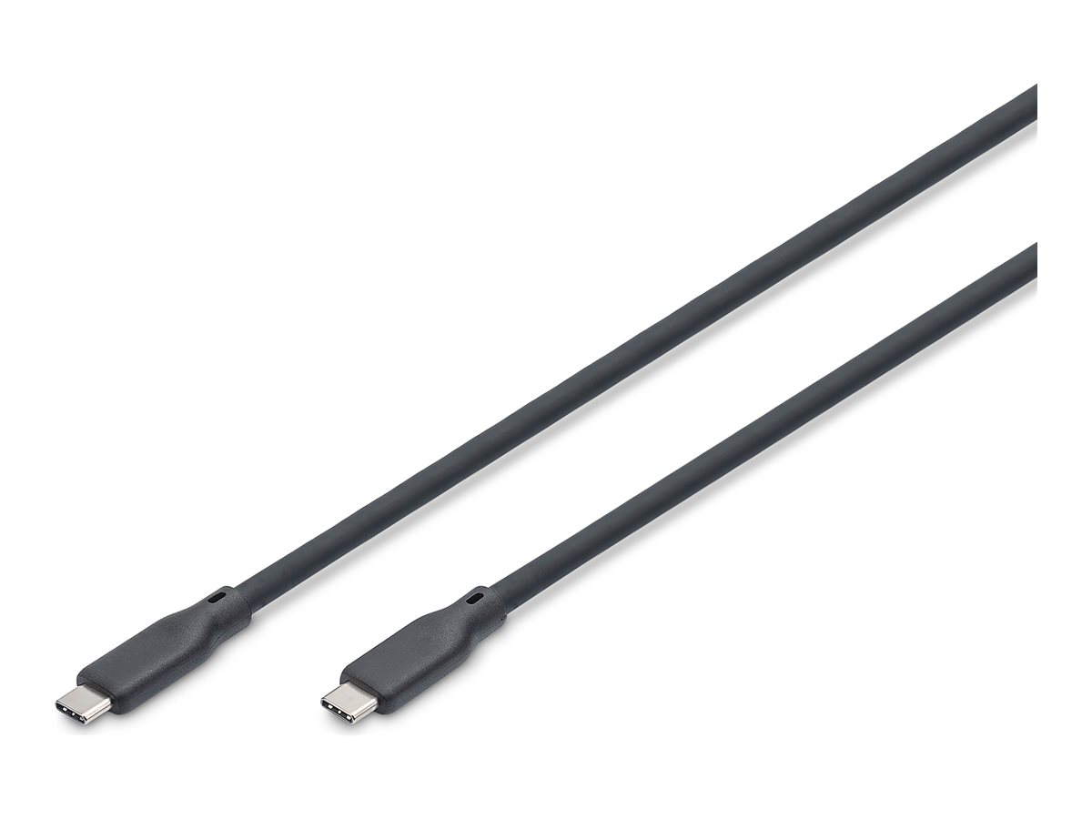 DIGITUS USB Silikon Kabel, USB4 Gen2, USB 20Gbps, 2m, schwarz