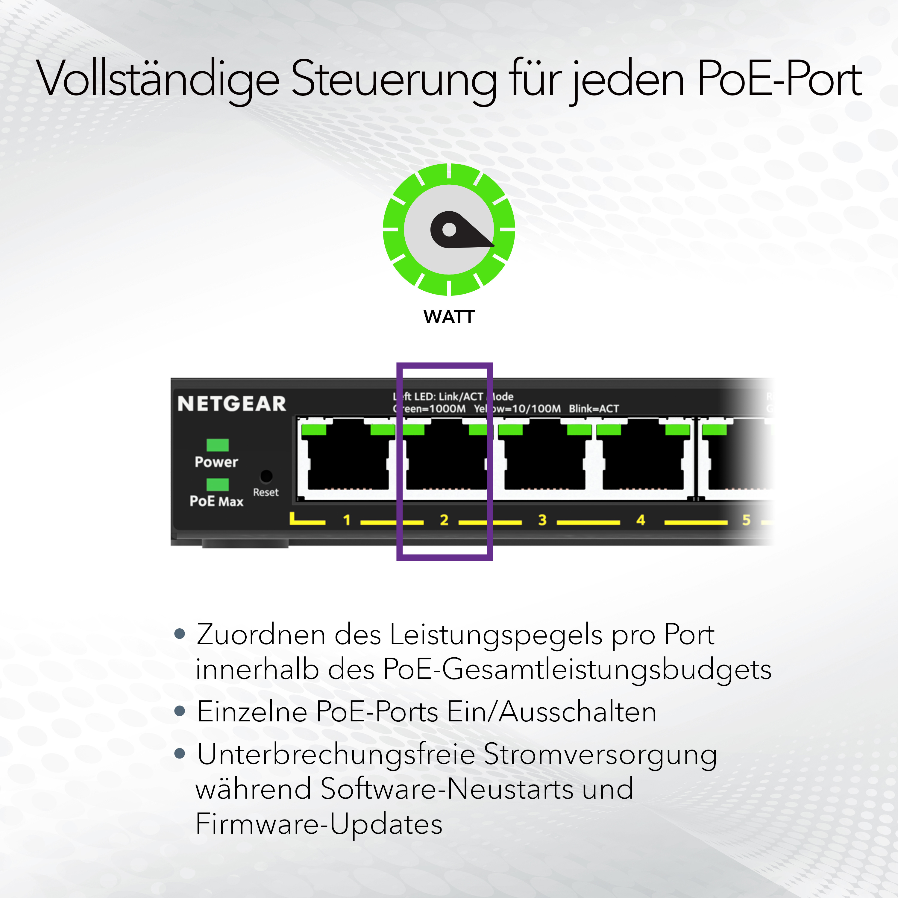 Netgear Plus GS305EP - Switch - Smart - 5 x 10/100/1000 (4 PoE+), Ansicht 4