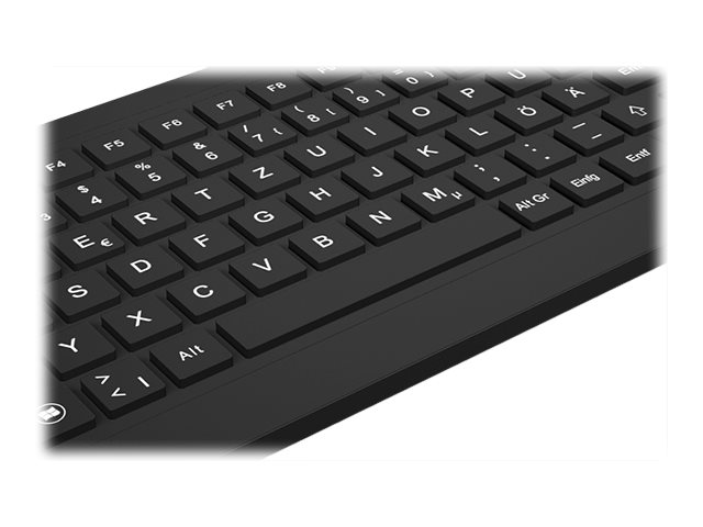 KeySonic KSK-6231 INEL EN - Standard - Verkabelt - USB - Schwarz - TL: UK, QWERTY, Ansicht 2
