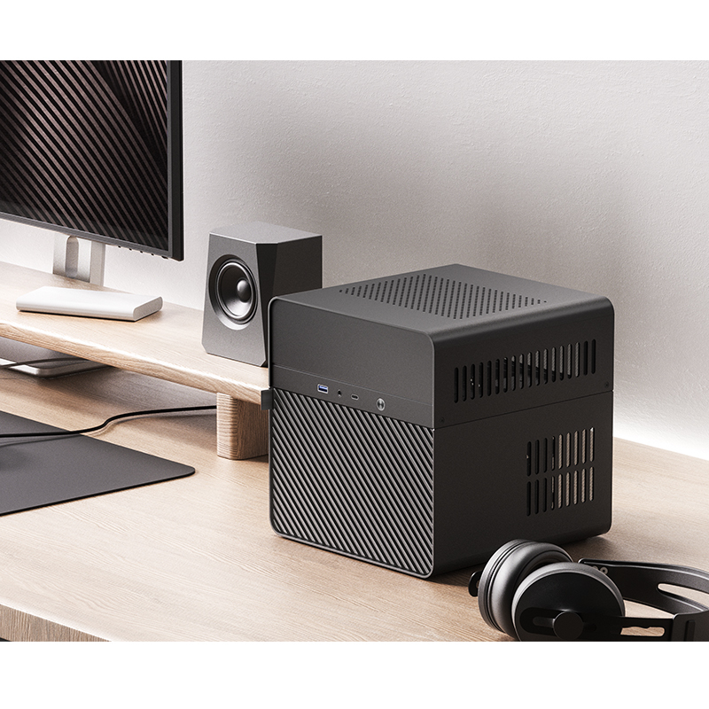 Jonsbo N2 Mini-ITX Gehäuse - schwarz - Gehäuse - Mini-ITX, Ansicht 4
