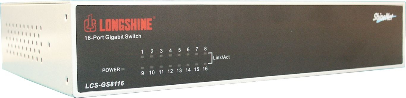 Longshine Switch GS8116-B 16*GE retail, Ansicht 2