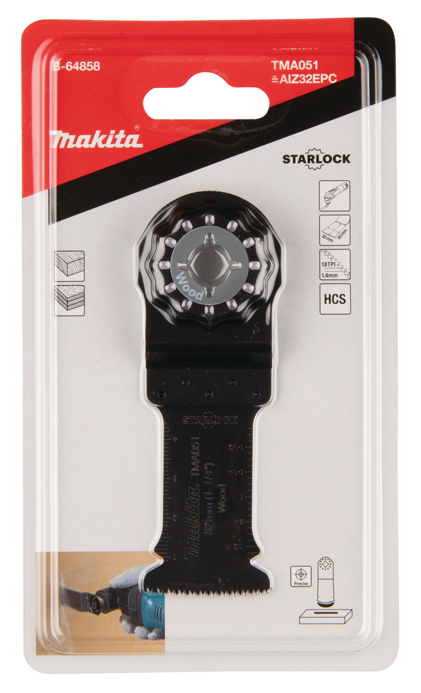 Makita TMA051 - Tauchsägenschneidblatt - für Holz, Spanplatte, Sperrholz, Weichholz, Epoxid, Laminatbodenbelag, Ansicht 3