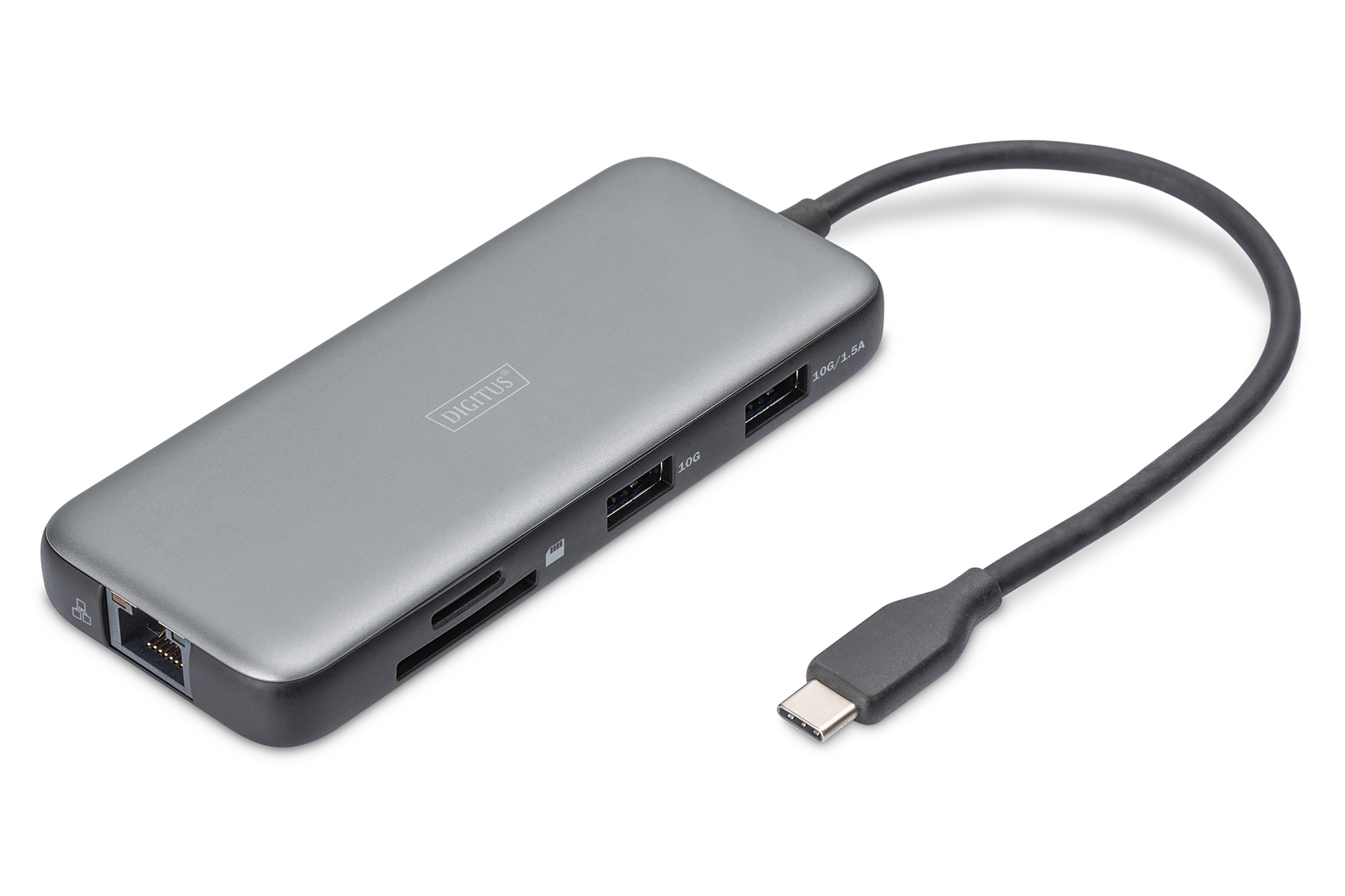 DIGITUS USB-C Docking Station 7-Port HDMI USB RJ45 SD, Ansicht 2