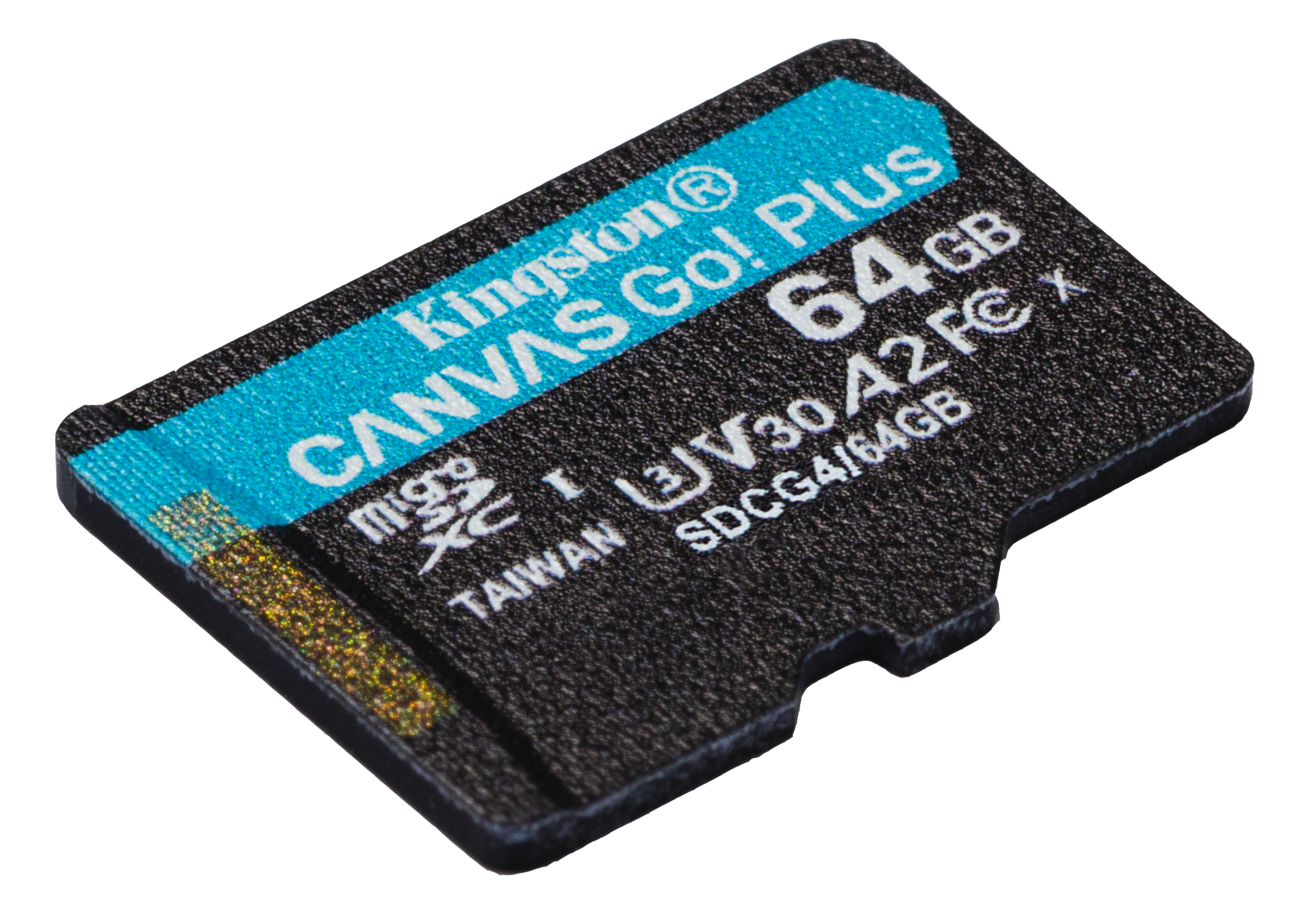 Kingston 64GB microSDXC Canvas Go Plus Gen4 200MB/s A2 U3 V30 Card+ Adapter - Micro SD - Secure Digital (SD), Ansicht 3