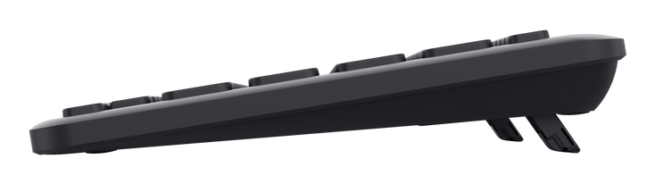 Trust Lyra - Tastatur - kompakt - USB, Bluetooth, 2.4 GHz - TL: Deutsch, QWERTZ, Ansicht 3