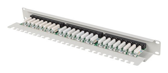 Lanberg 19 Patchpanel CAT.6A UTP+ Kabelorg. gr - 24-Port - Rack-Modul, Ansicht 2