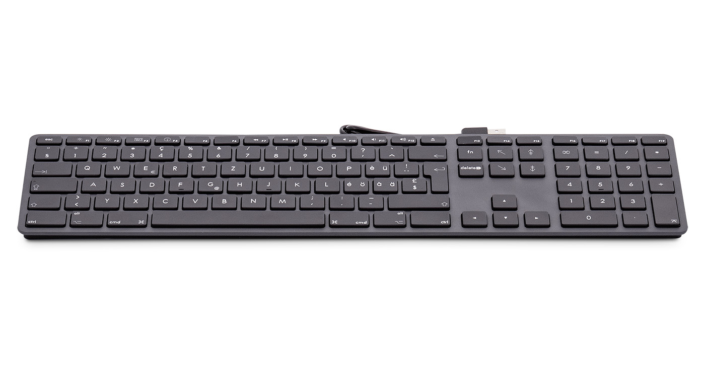 LMP 18251 - Volle Größe (100%) - Kabelgebunden - USB - Grau - TL: Italienisch, QWERTY, Ansicht 2