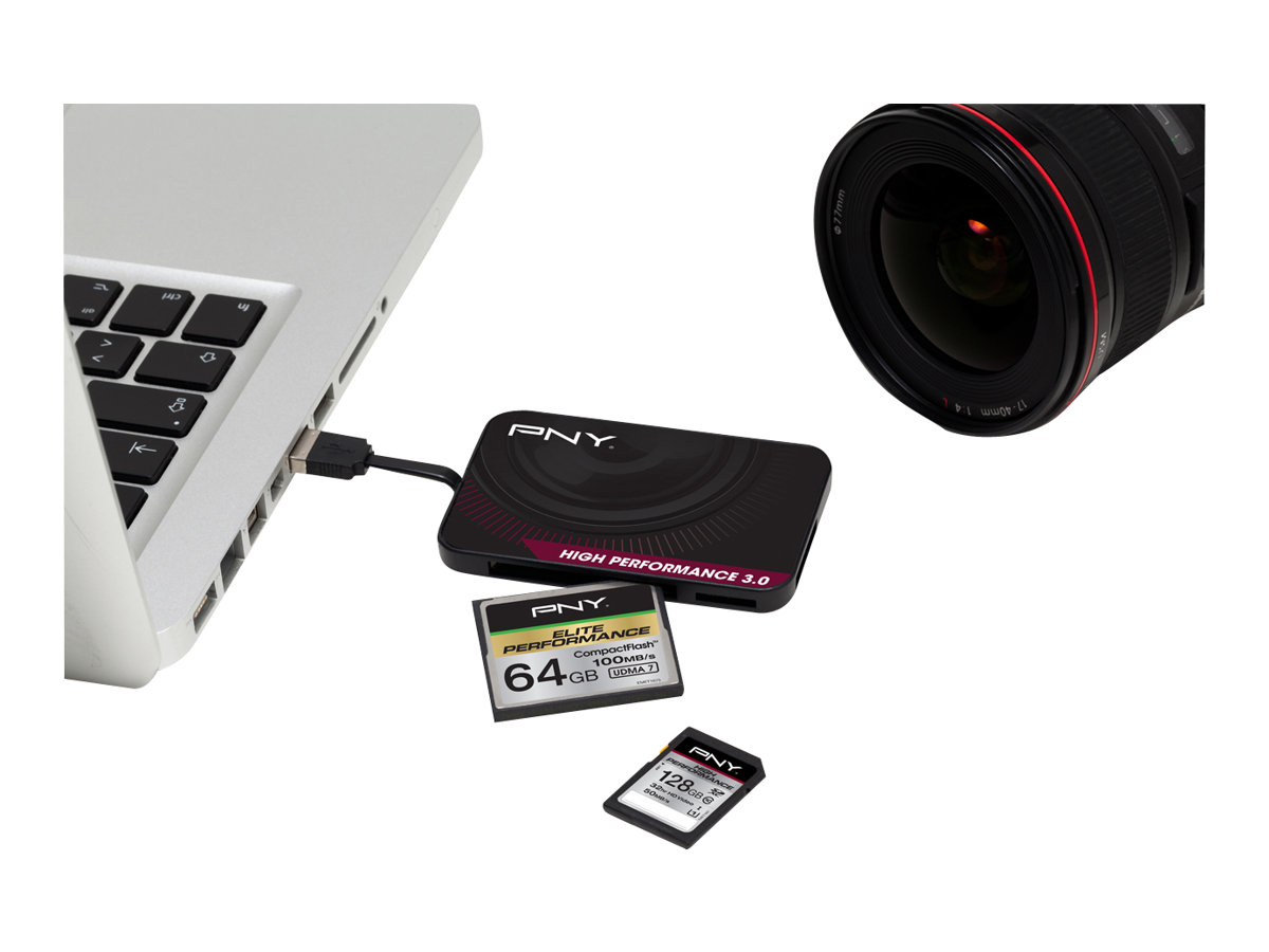 PNY High Performance Reader 3.0 - Kartenleser (Multi-Format) - USB 3.0