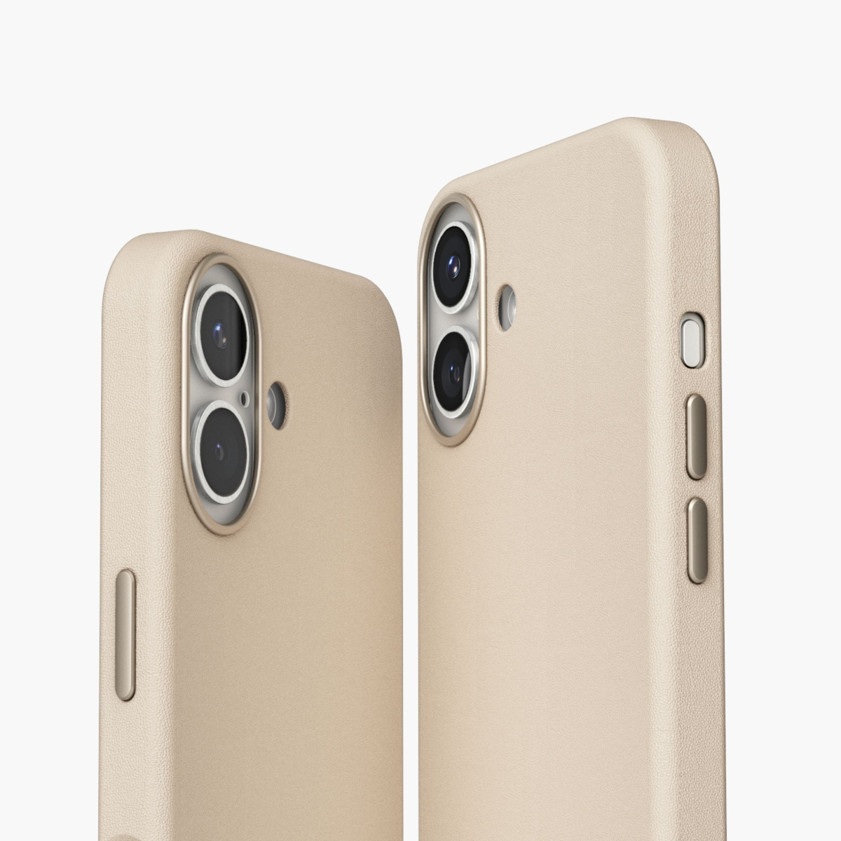Vonmählen Kunstleder-Case für iPhone 16 Plus beige, Ansicht 4