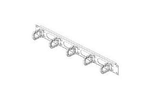 Conteg 19'' Wire Management Panel with Plastic Hooks - Kabelführungsplatte für Schaltschrank - Schwarz, RAL 9005 - 1U, Ansicht 3
