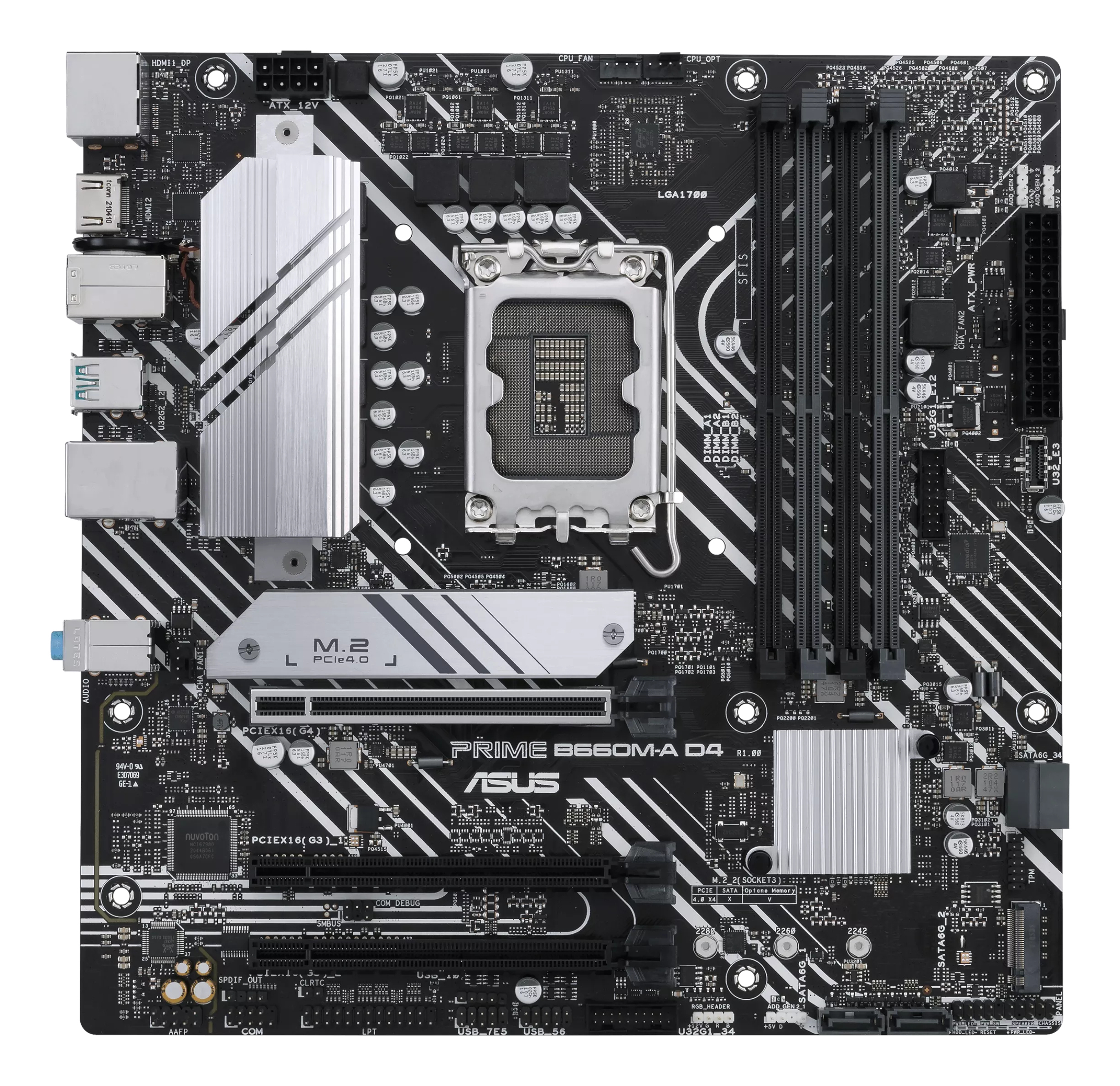 ASUS MB ASUS PRIME B660M-A D4-CSM (Intel,1700,DDR4,mATX), Ansicht 3