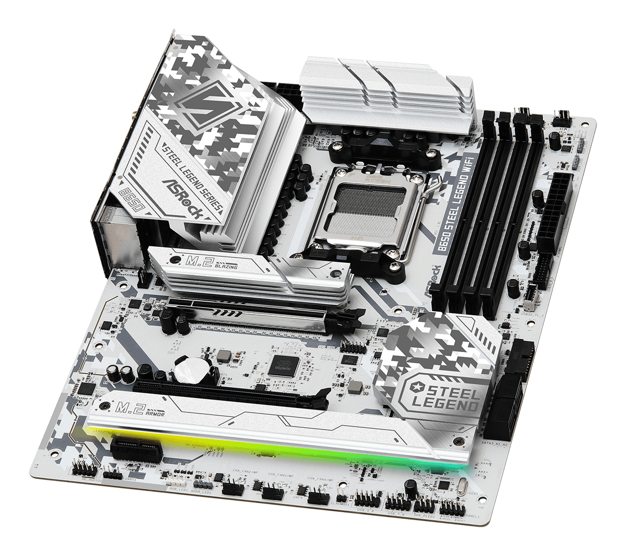ASRock B650 Steel Legend WiFi - Motherboard - ATX - Socket AM5 - AMD B650 Chipsatz - USB 3.2 Gen 1, USB 3.2 Gen 2, Ansicht 2