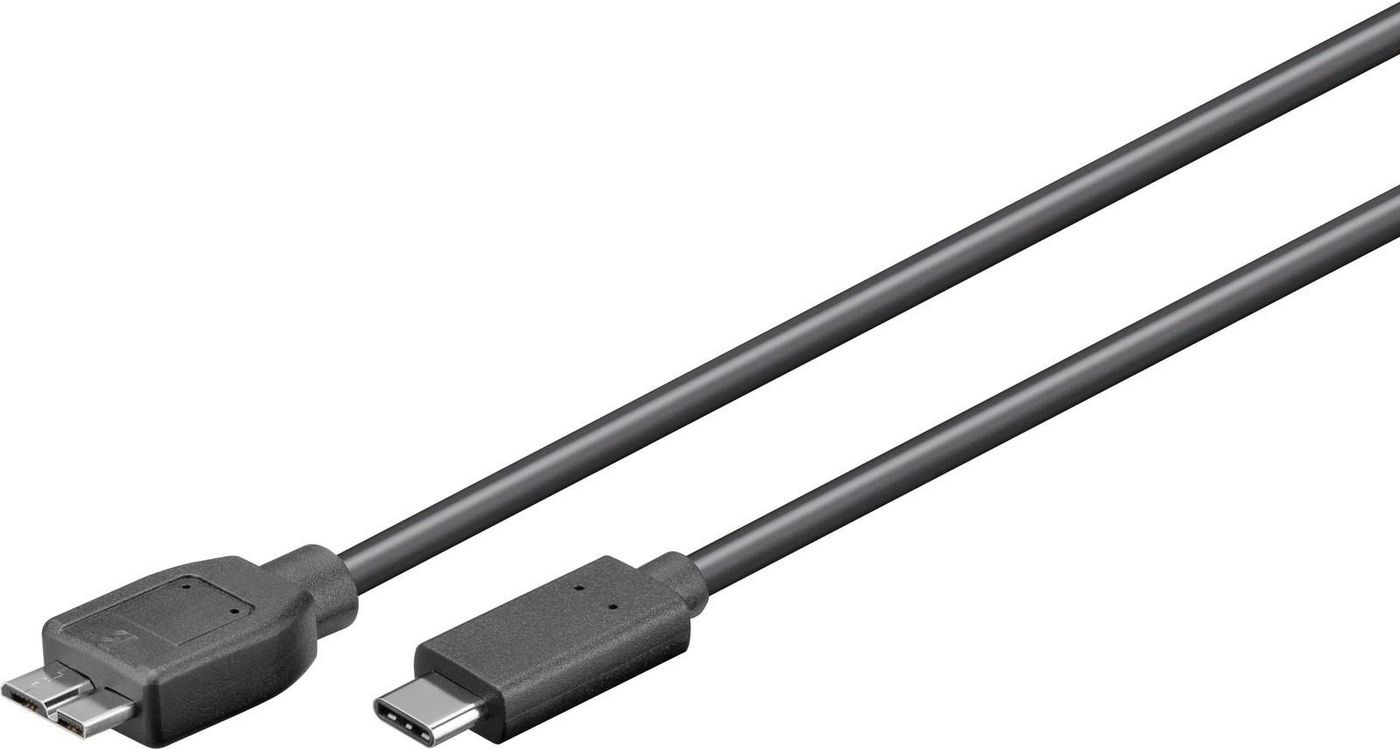 MicroConnect USB3.1CAMIB3.06 0.6m USB C Micro-USB B Männlich Männlich Schwarz USB Kabel, Ansicht 2
