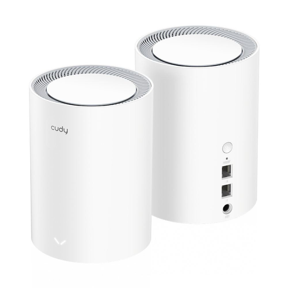 CUDY M1800 2-pack - Weiß - Intern - Mesh-System - Mit kugelförmiger Richtcharakteristik - 362 m² - Dual-Band, Ansicht 4