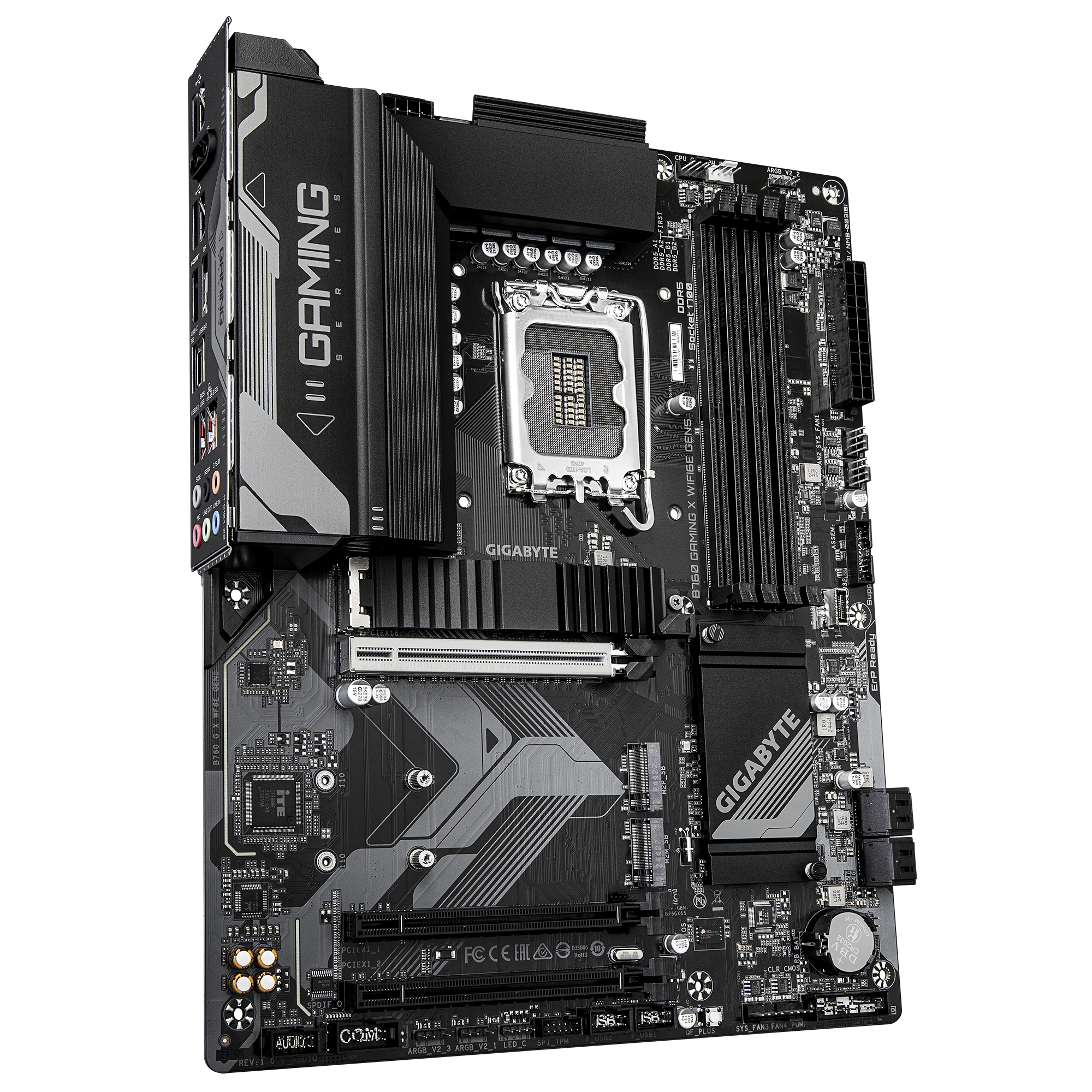 Gigabyte B760 GAMING X WIFI6E GEN5 - Motherboard - ATX - LGA1700-Sockel - B760 Chipsatz - USB-C 3.2 Gen2…, Ansicht 3