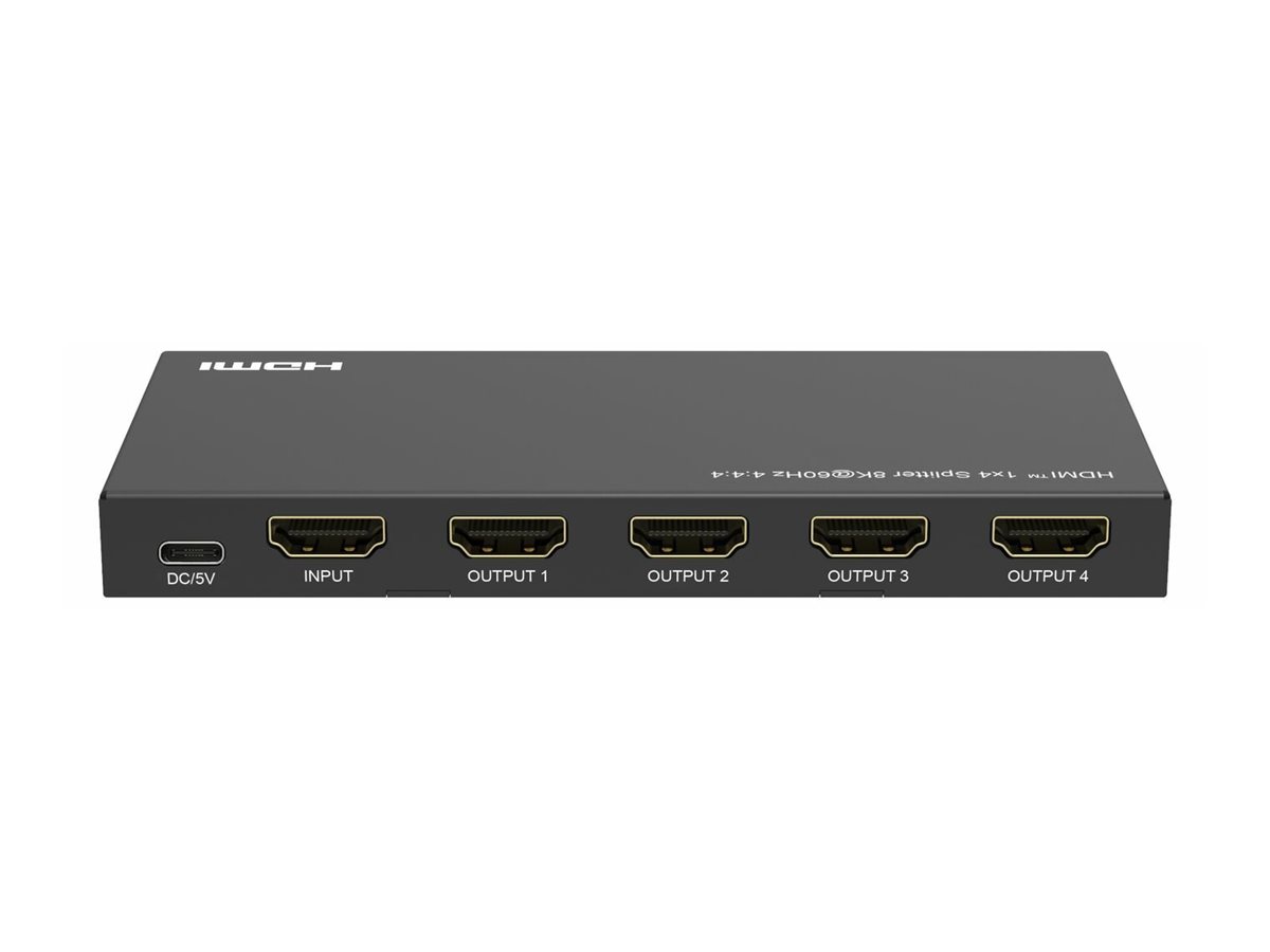 MicroConnect 8Ka60Hz HDMI Splitter 1x4 4 4 4 MC-HDMISPLITTER0104-8K, Ansicht 4