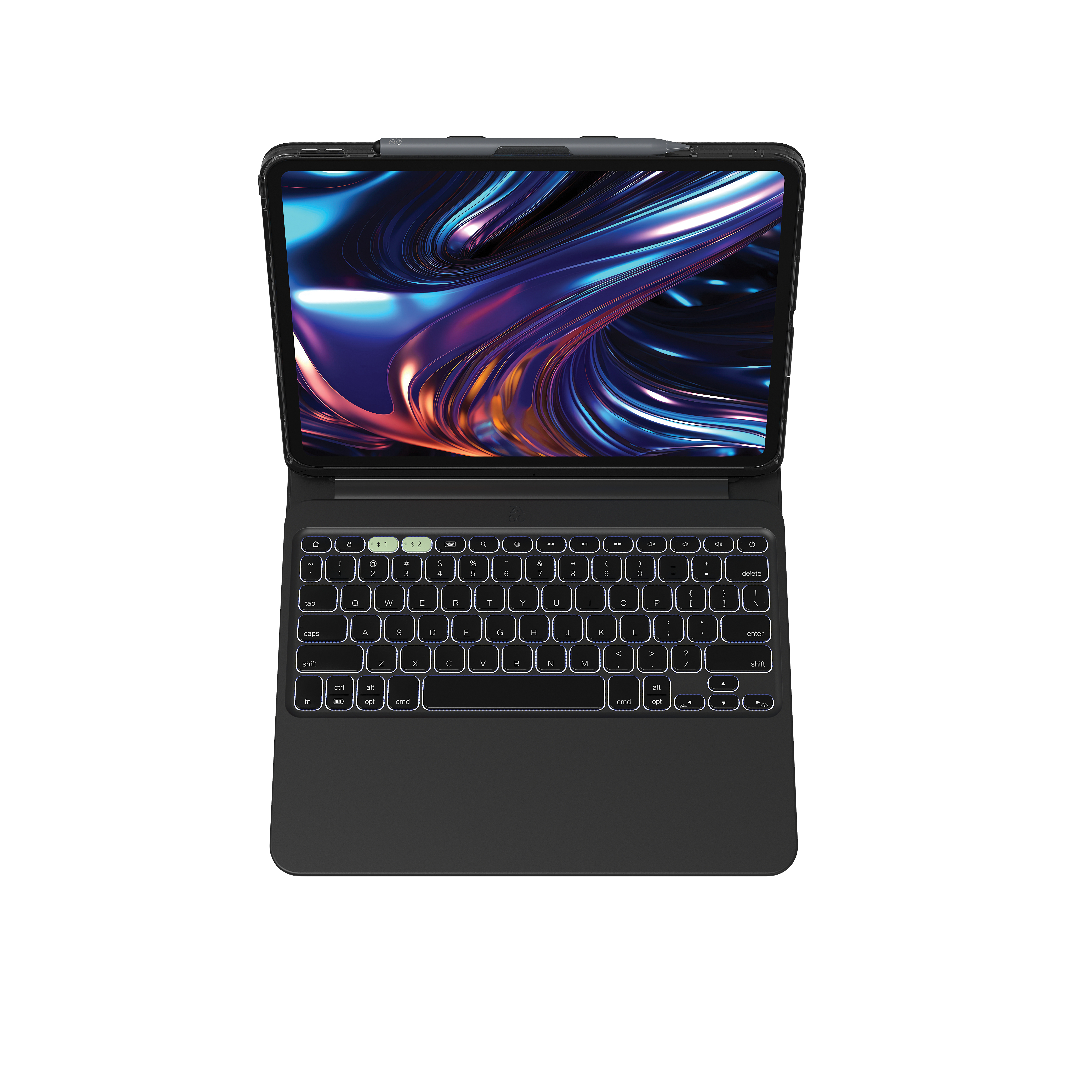ZAGG Pro Keys 2 - Tastatur und Foliohülle (Smart Folio-Abdeckung) - TL: Deutsch, QWERTZ, Ansicht 2