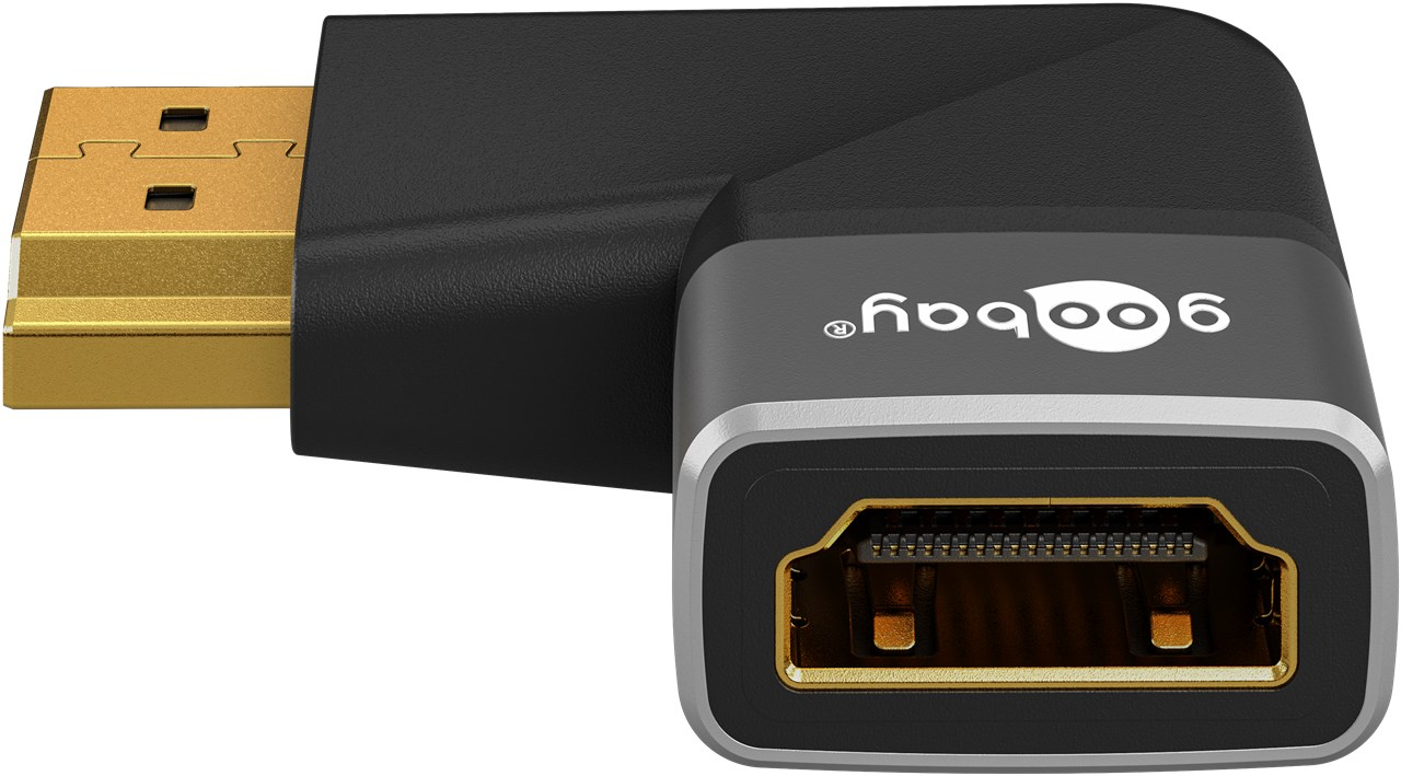 Goobay HDMI Angled Adapter 270° Horizontal 8K a 60 Hz - Adapter - Digital/Display/Video, Ansicht 3