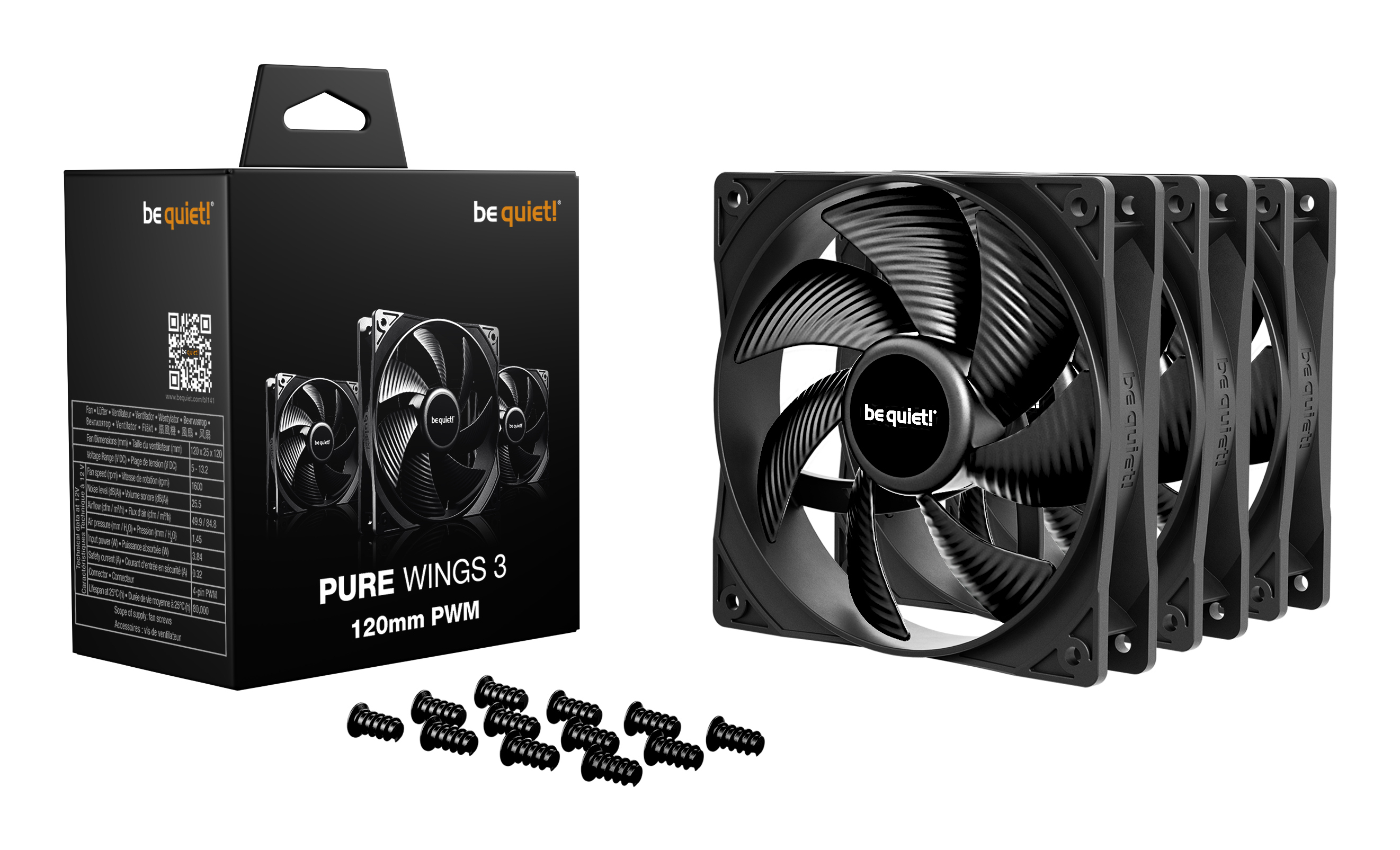 Be Quiet! ! PURE WINGS 3 120mm PWM 3-Pack, Ansicht 4