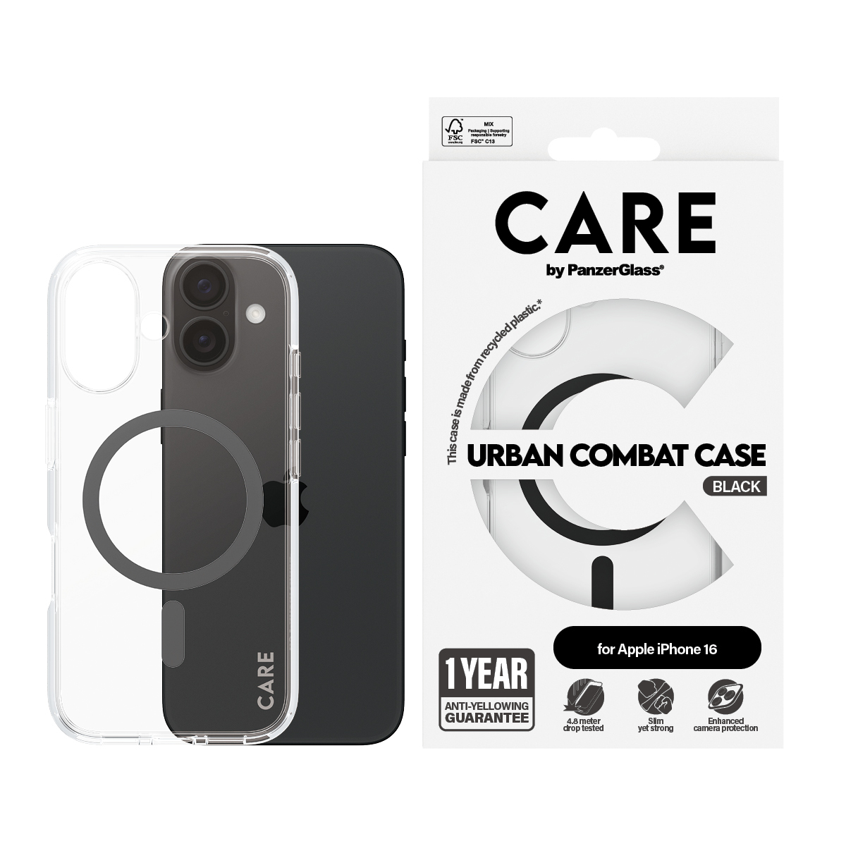 PanzerGlass CARE by PanzerGlass Urban Combat - Hintere Abdeckung für Mobiltelefon - kompatibel mit MagSafe, Ansicht 4