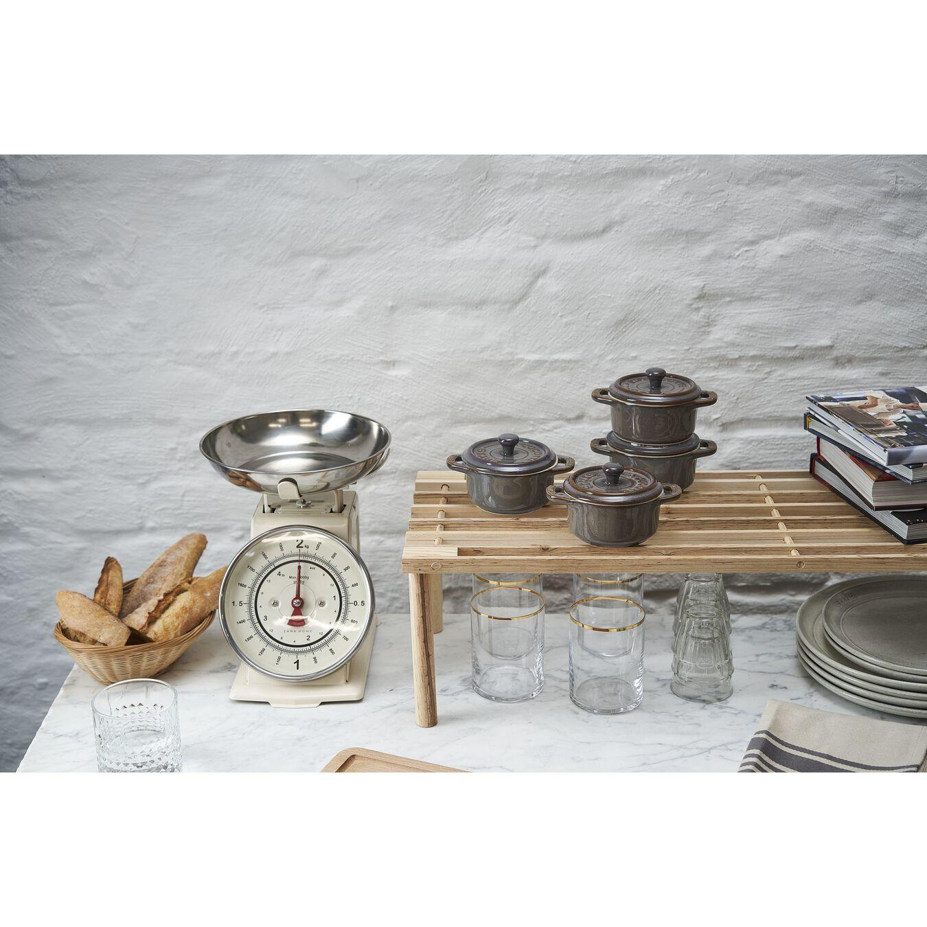 Zwilling Mini Cocotte Set 4-tlg. rund, Keramik, antik-grau, Ansicht 2