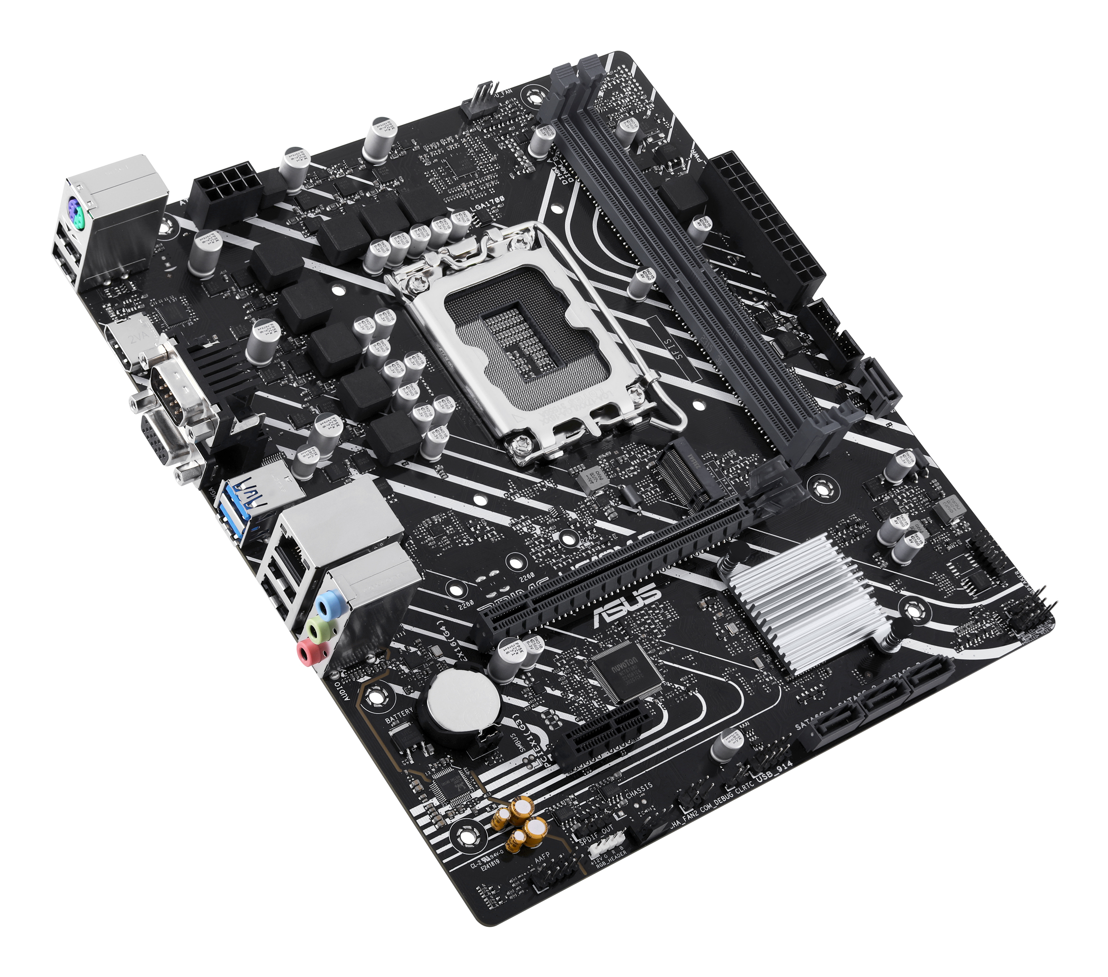 ASUS PRIME H610M-D - Motherboard - micro ATX - LGA1700-Sockel - H610 Chipsatz - USB 3.2 Gen 1 - Gigabit LAN, Ansicht 4