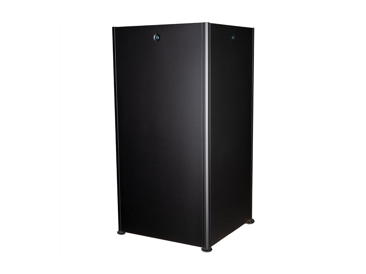ROLINE 19 Zoll Netzwerkschrank Basic 32 600x600 BxT Glastür schwarz, Ansicht 4