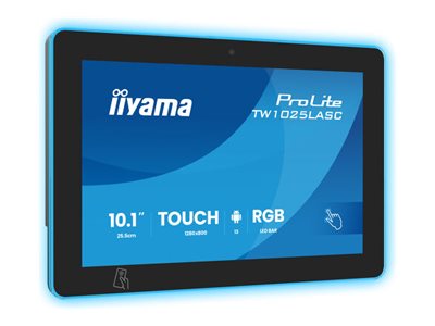 Iiyama ProLite TW1025LASC-B3PNR - Android-PC - Touchscreen-PC - 1 RK3568 / 2 GHz - RAM 4 GB - SSD - eMMC 32 GB - Mali-G52 - 1GbE, Bluetooth 5.2, NFC - WLAN: 802.11a/b/g/n/ac, Bluetooth 5.2, NFC - Android 13 - Monitor: LED 25.7 cm (10.1")