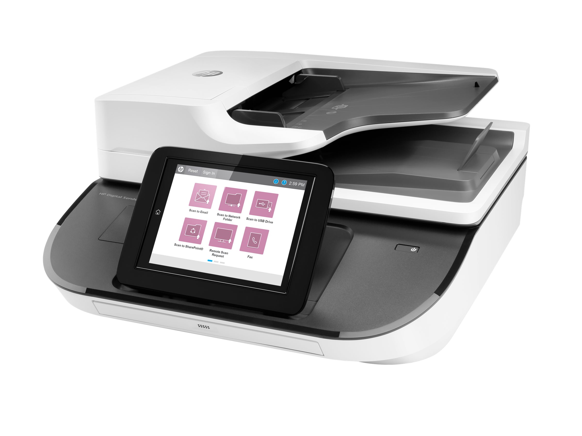 HP Digital Sender Flow 8500fn2 - Dokumentenscanner - Flachbettscanner: CCD / ADF: CIS - Duplex - 216 x 864 mm - 600 dpi x 600 dpi - bis zu 92 Seiten/Min. (einfarbig)