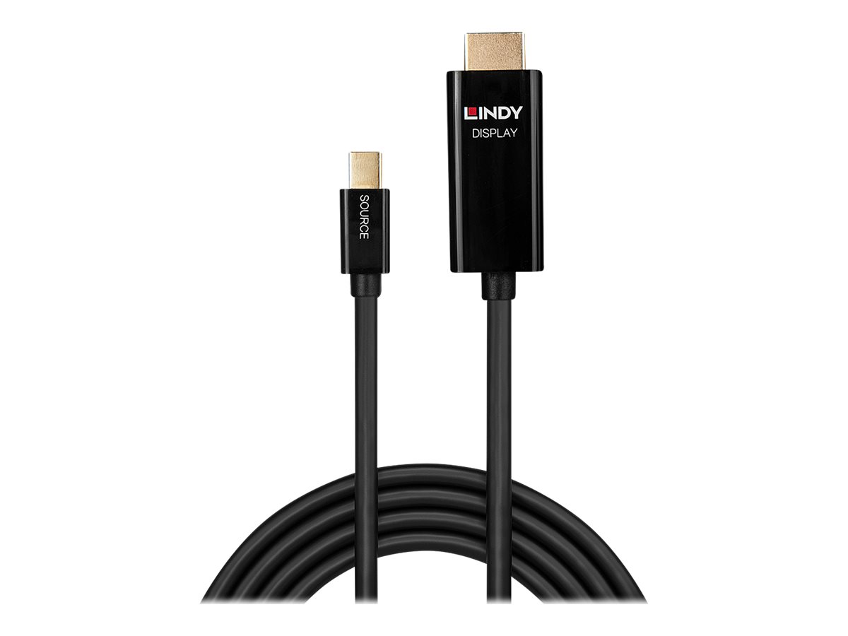 Lindy - Adapterkabel - Mini DisplayPort männlich zu HDMI männlich - 1 m - abgeschirmt - Schwarz
