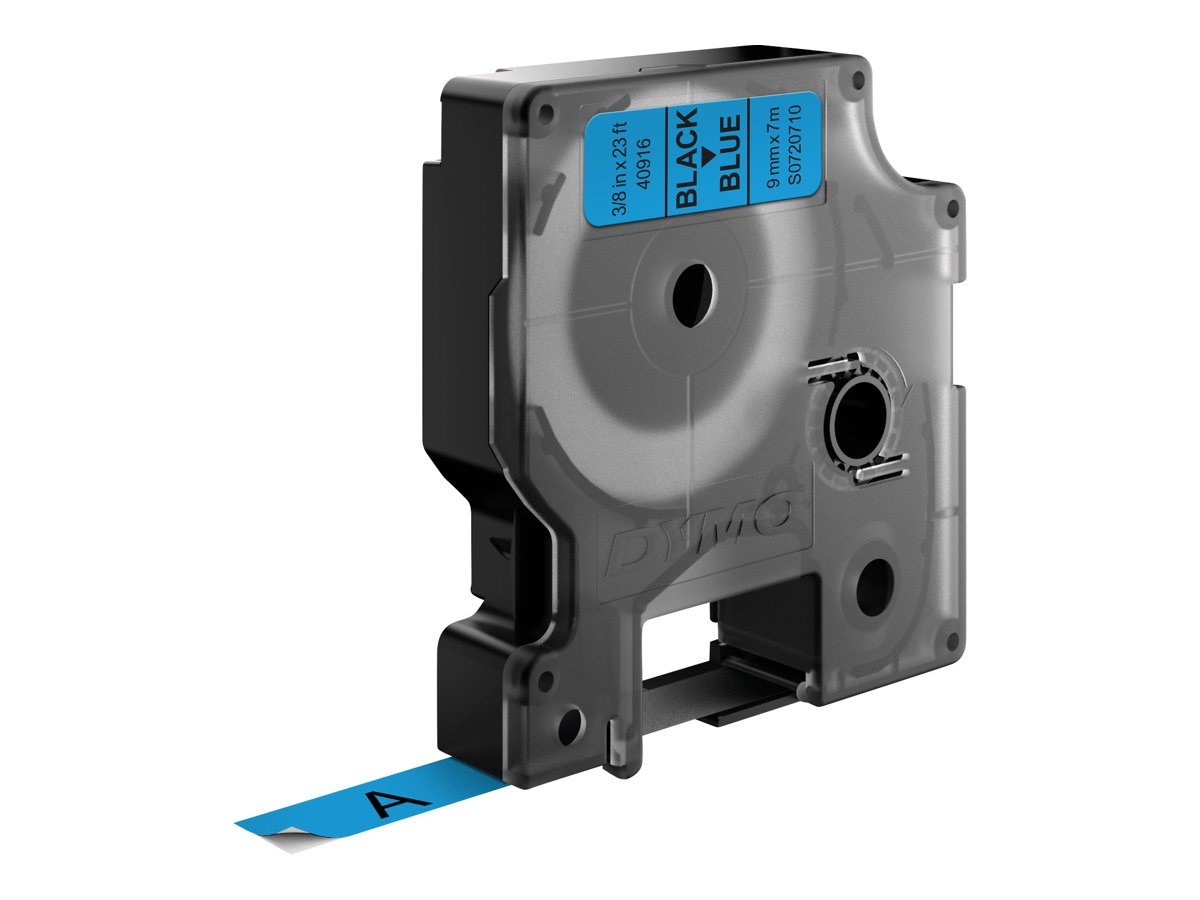 Dymo D1 - Selbstklebend - Schwarz auf Blau - Rolle (09 cm x 7 m)