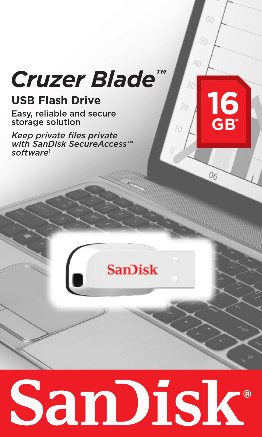 SanDisk Cruzer Blade - USB-Flash-Laufwerk - 16 GB, Ansicht 4