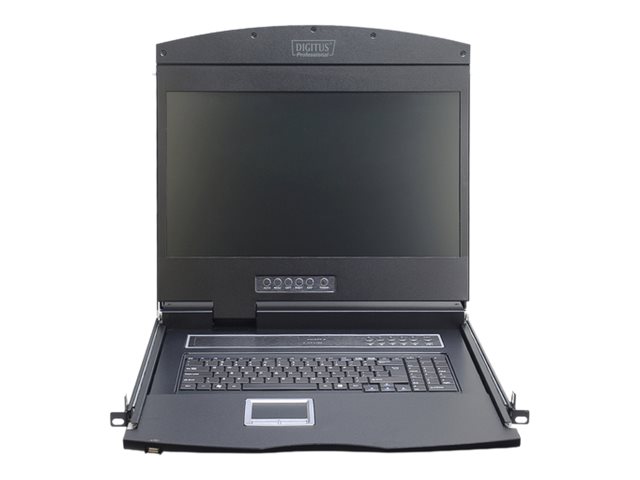 DIGITUS 19 LCD KVM Konsole 1-Port VGA deutsche Tastatur