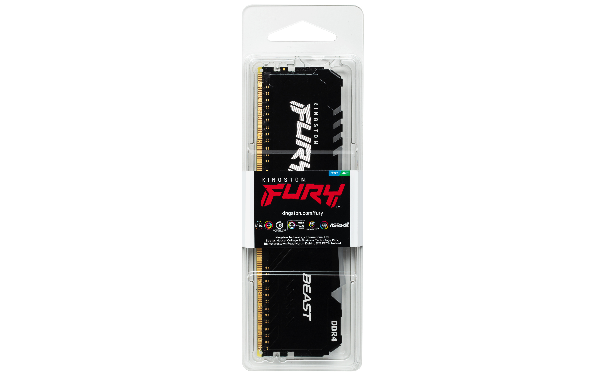 Kingston 32GB 3200MHz DDR4 CL16 DIMM Fury Beast RGB - 32 GB - DDR4
