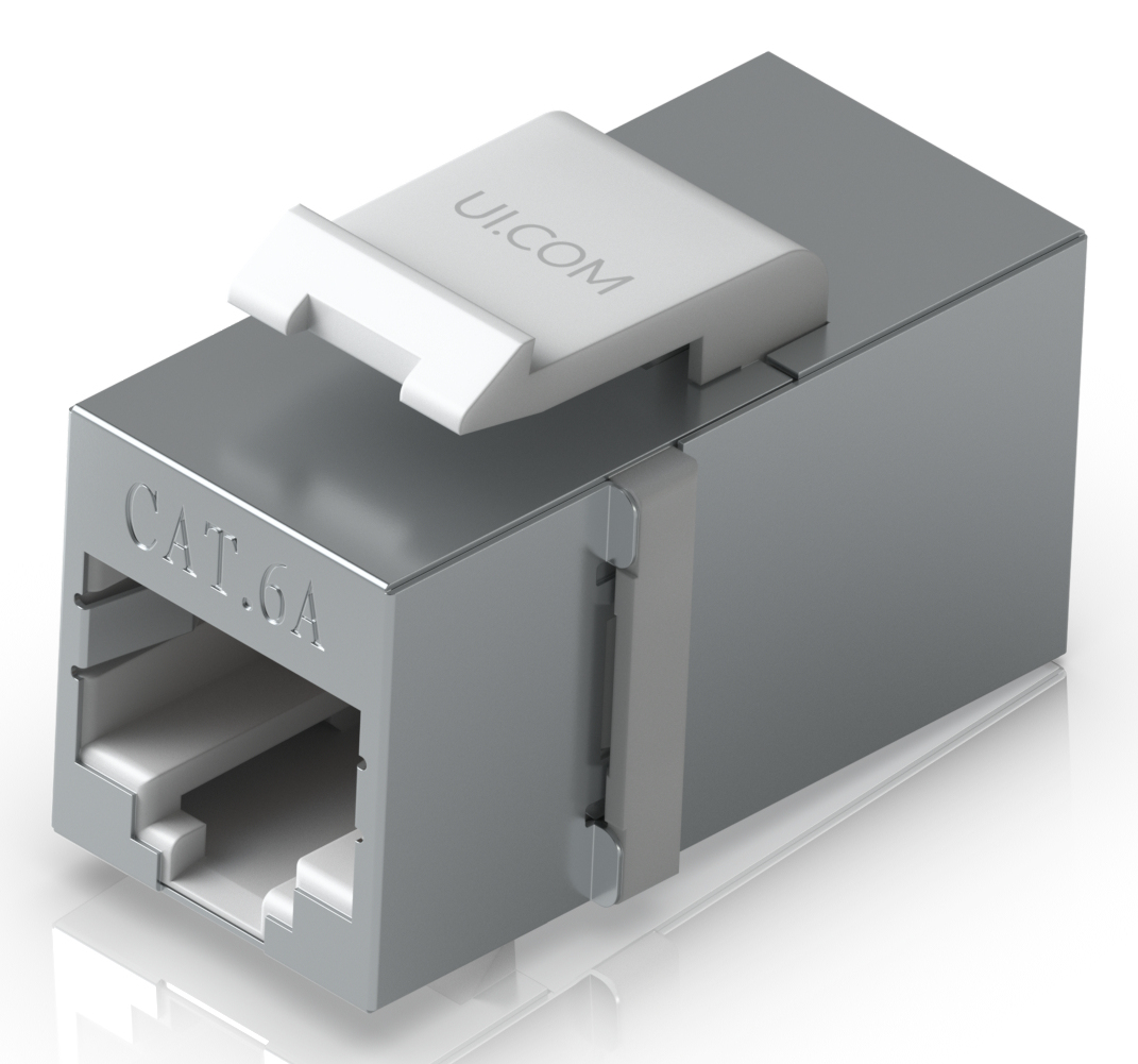 Ubiquiti UniFi - Modularer Einschub - Keystone - oberflächenbündig montierbar - CAT 6a - RJ-45 (Packung mit 12), Ansicht 2