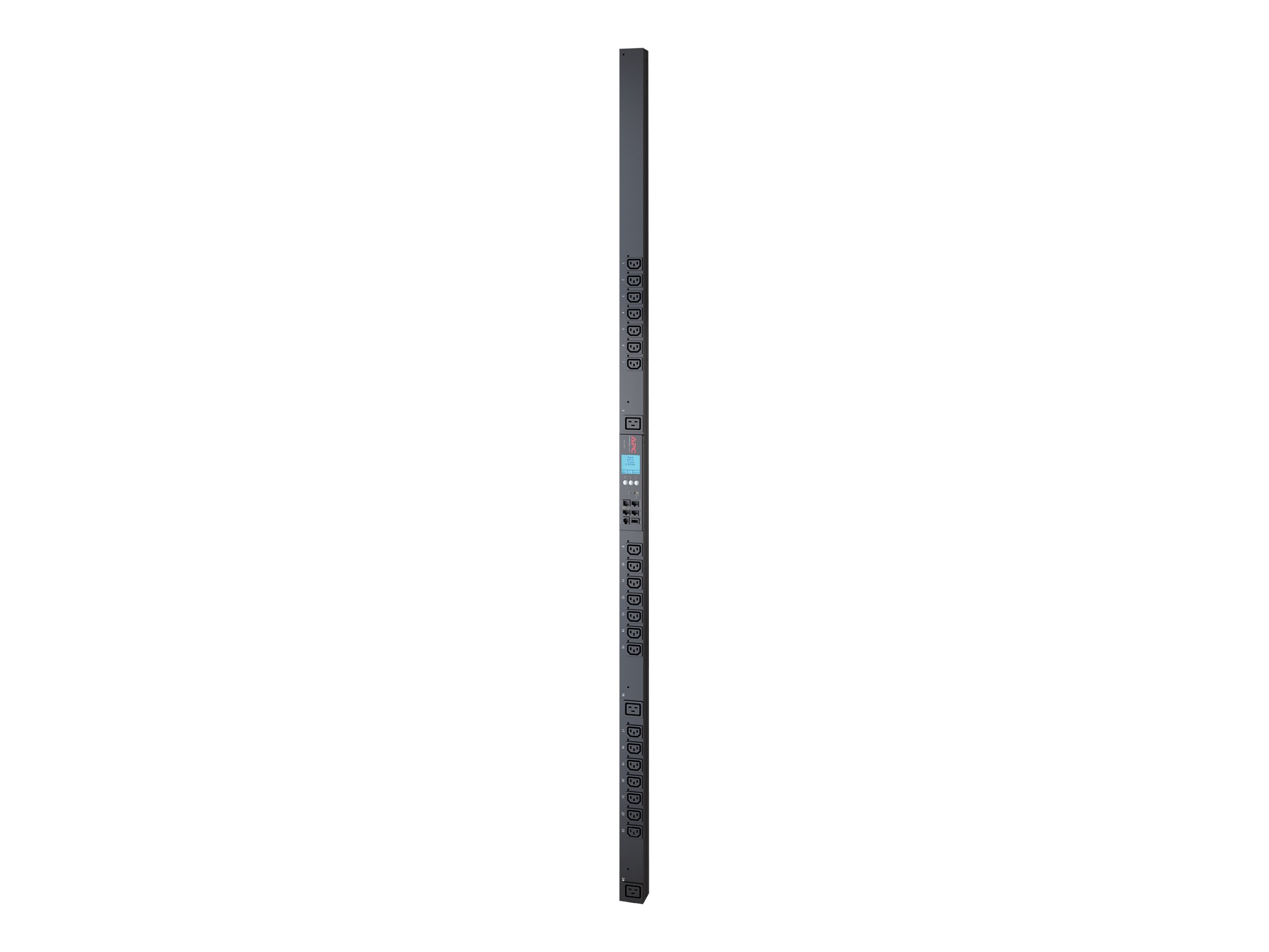 PDU / Rack PDU 2G, Metered by Outlet with Switching, ZeroU, 20A/208V, 16A/230V, (21) C13 & (3) C19