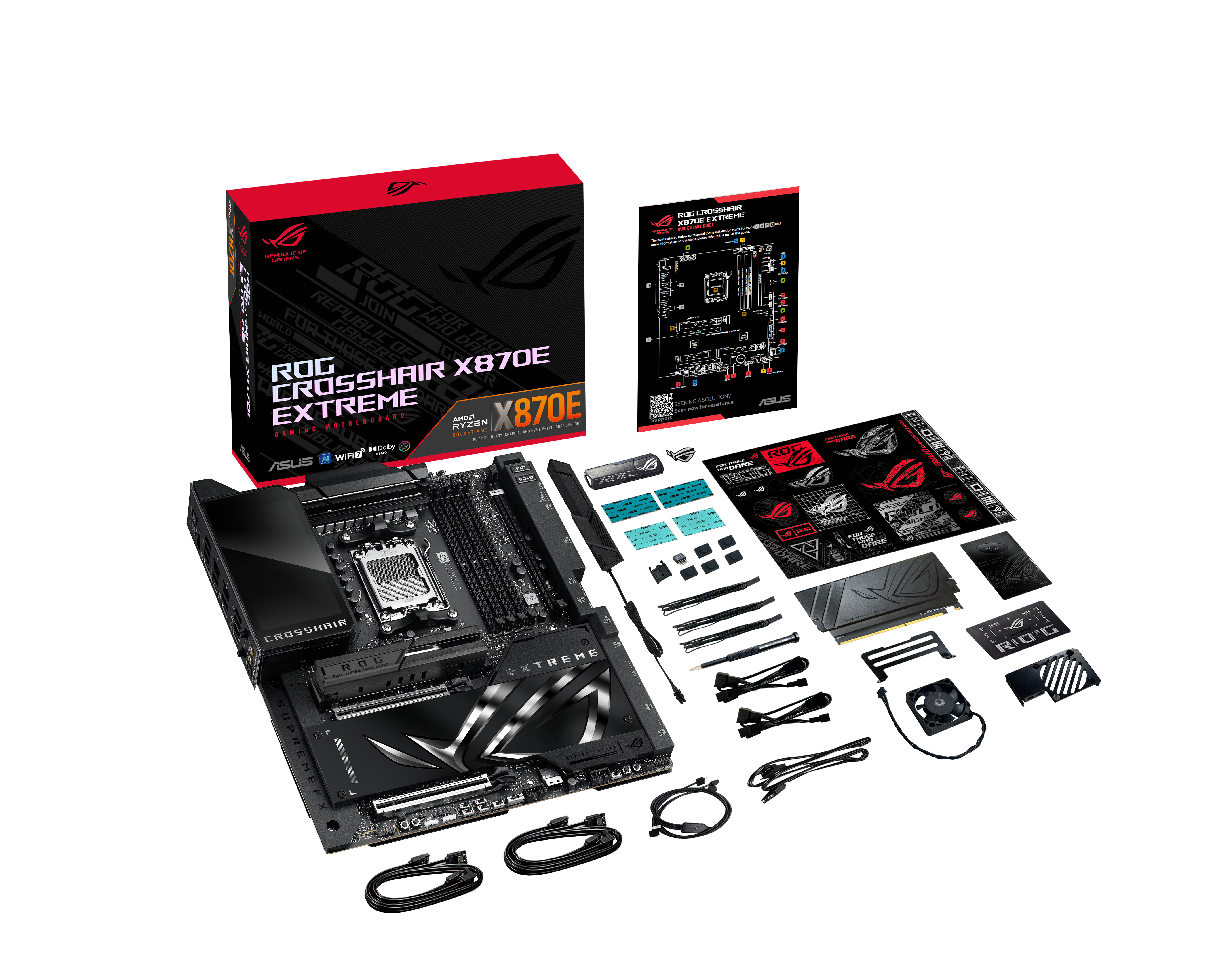 ASUS ROG CROSSHAIR X870E EXTREME - Motherboard - ATX - Socket AM5 - AMD X870E Chipsatz - Wi-Fi 7, Bluetooth, 10 GB LAN, Ansicht 2