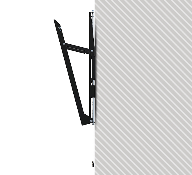 B-TECH BT9910/B - 2,54 m (100 Zoll) - 200 x 1000 mm - 1000 x 600 mm - 0 - 15° - Stahl - Schwarz, Ansicht 4