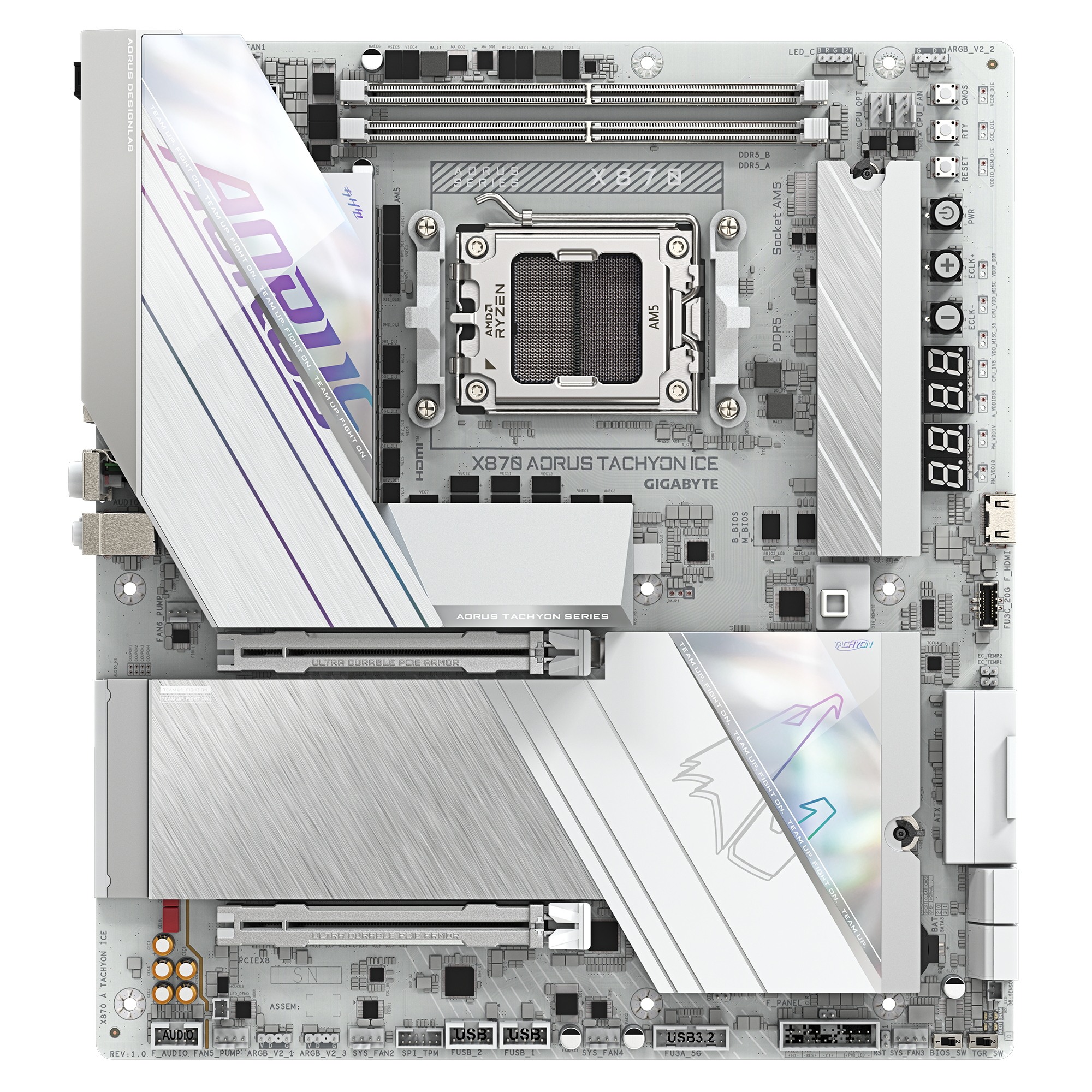 Gigabyte X870 A Tachyon ICE AM5 ATX MB - Mainboard - AMD Sockel AM5 (Ryzen Zen4), Ansicht 2