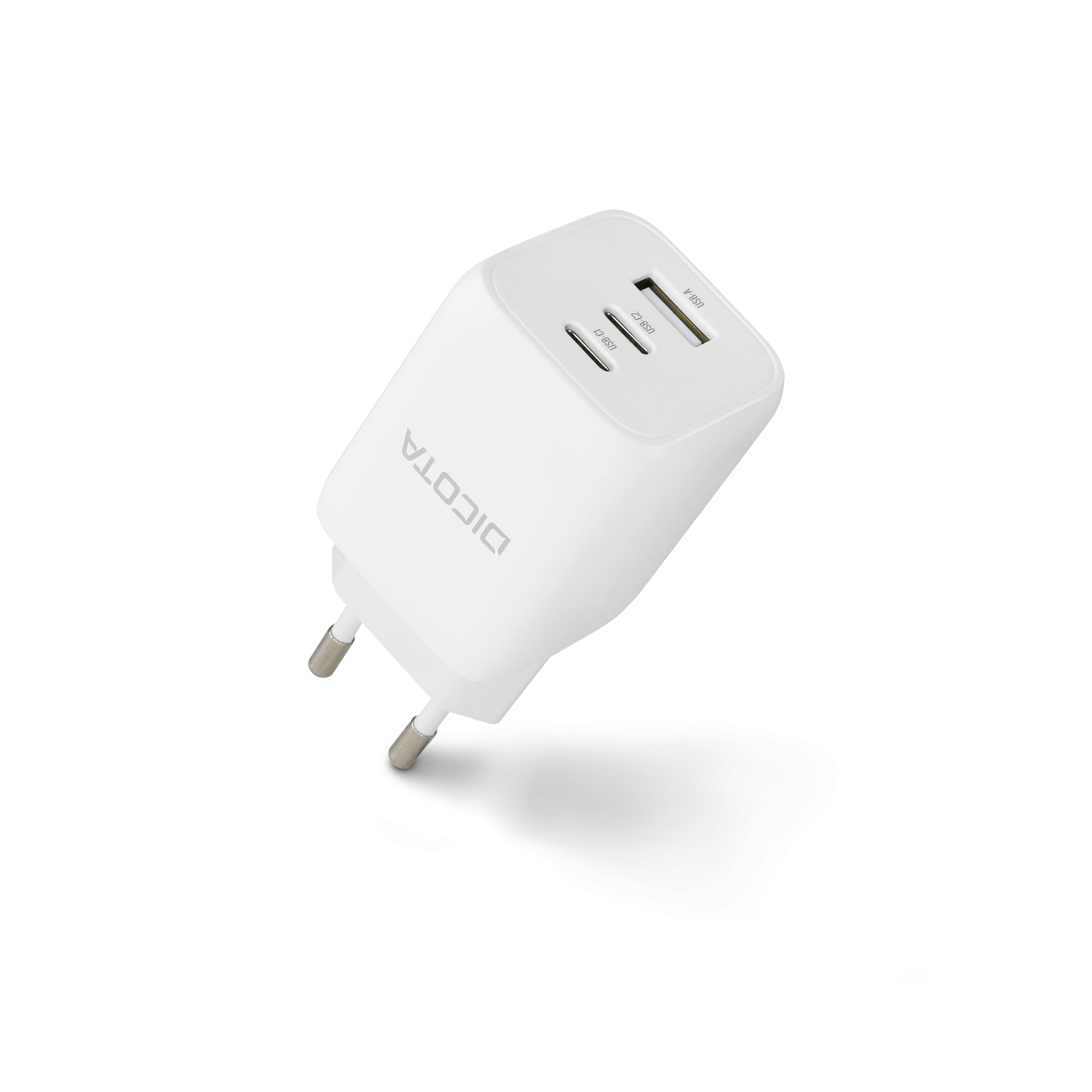 Dicota Compact 3-Port GaN Wall Charger 65W EU white, Ansicht 3