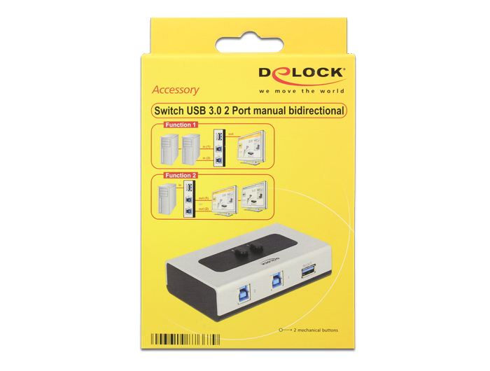 Delock Switch USB 3.0 2 port manual bidirectional, Ansicht 2