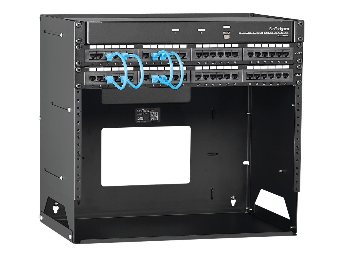 StarTech.com Wandmontage Server Rack mit Fachboden - 4HE - Anpassbar von 30,5 cm - 45,7cm - Rack (Wandbefestigung), Ansicht 5