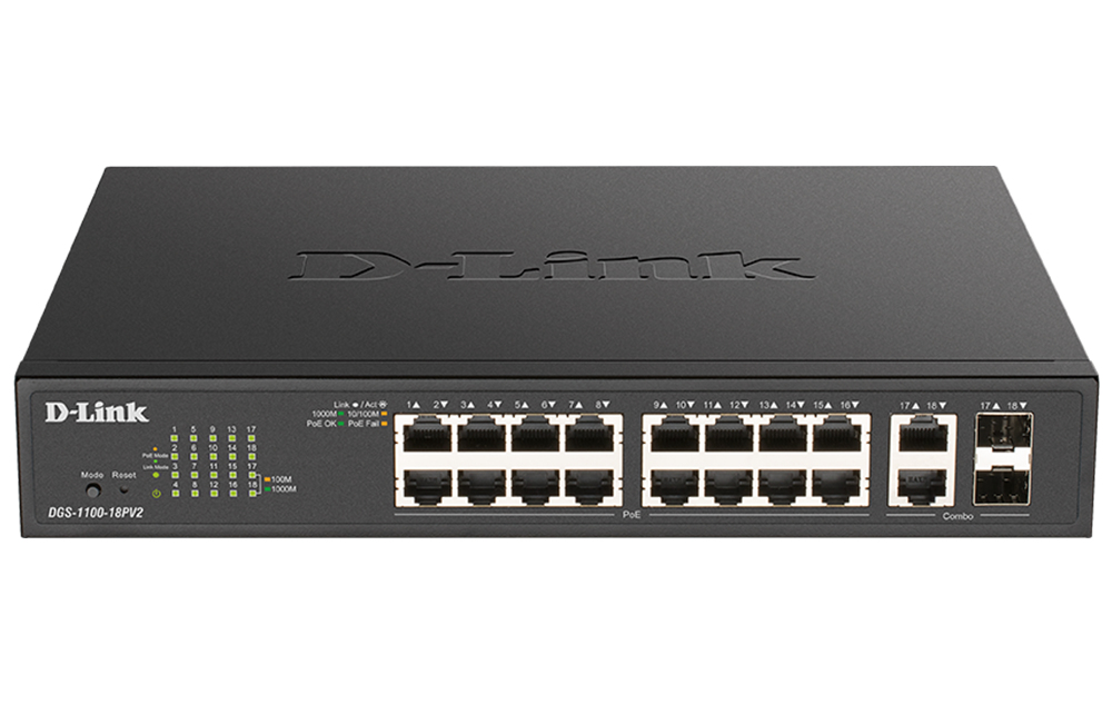 D-Link DGS-1100-18PV2 PoE+ Switch - Switch - 1 Gbps, Ansicht 2