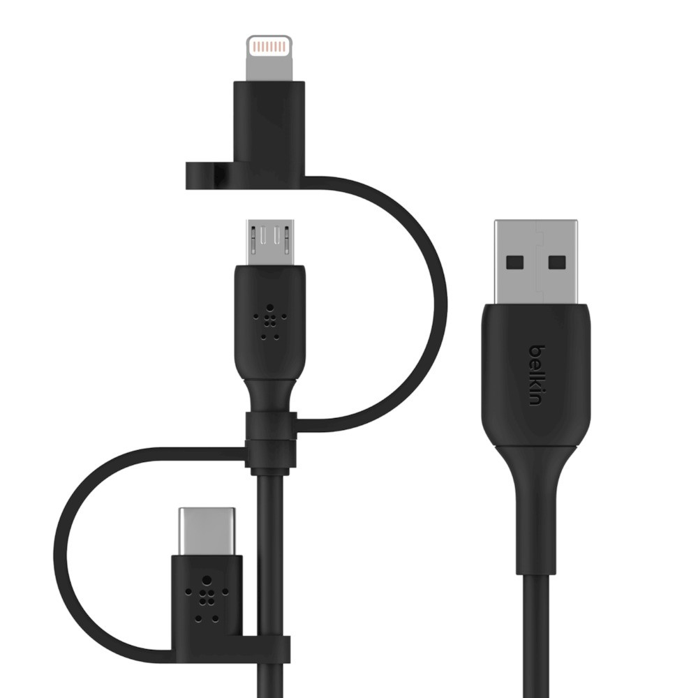 Belkin BOOST CHARGE Universal - USB-Kabel - USB männlich zu Micro-USB Typ B, Lightning, 24 pin USB-C männlich, Ansicht 2