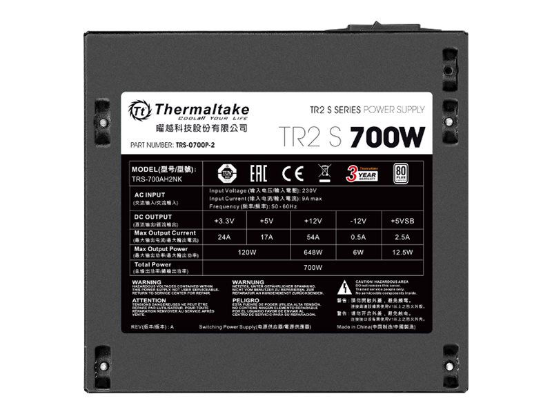 Thermaltake TR2 S 700W - Netzteil (intern) - ATX12V 2.3/ EPS12V, Ansicht 3
